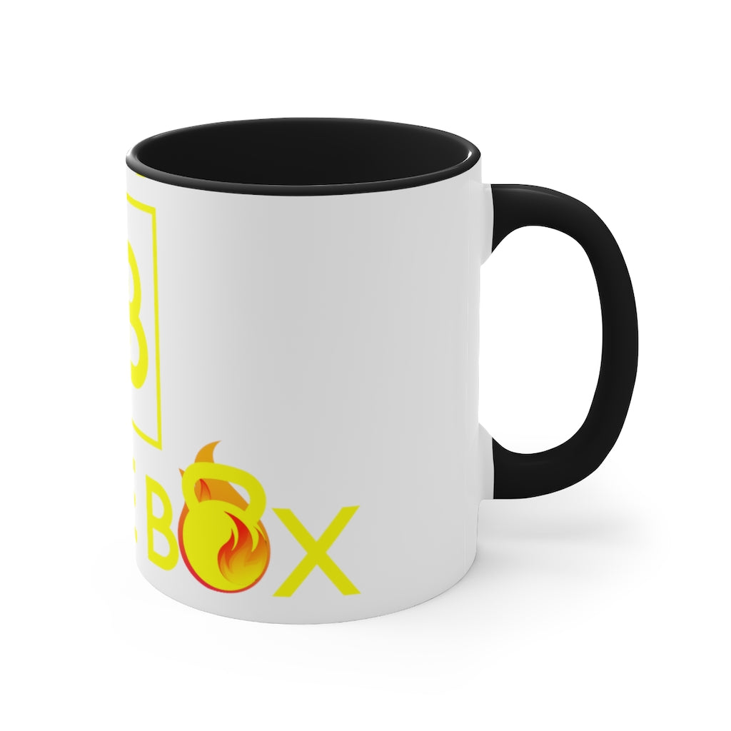 Battle Box Accent Yellow Logo Coffee Mug, 11oz