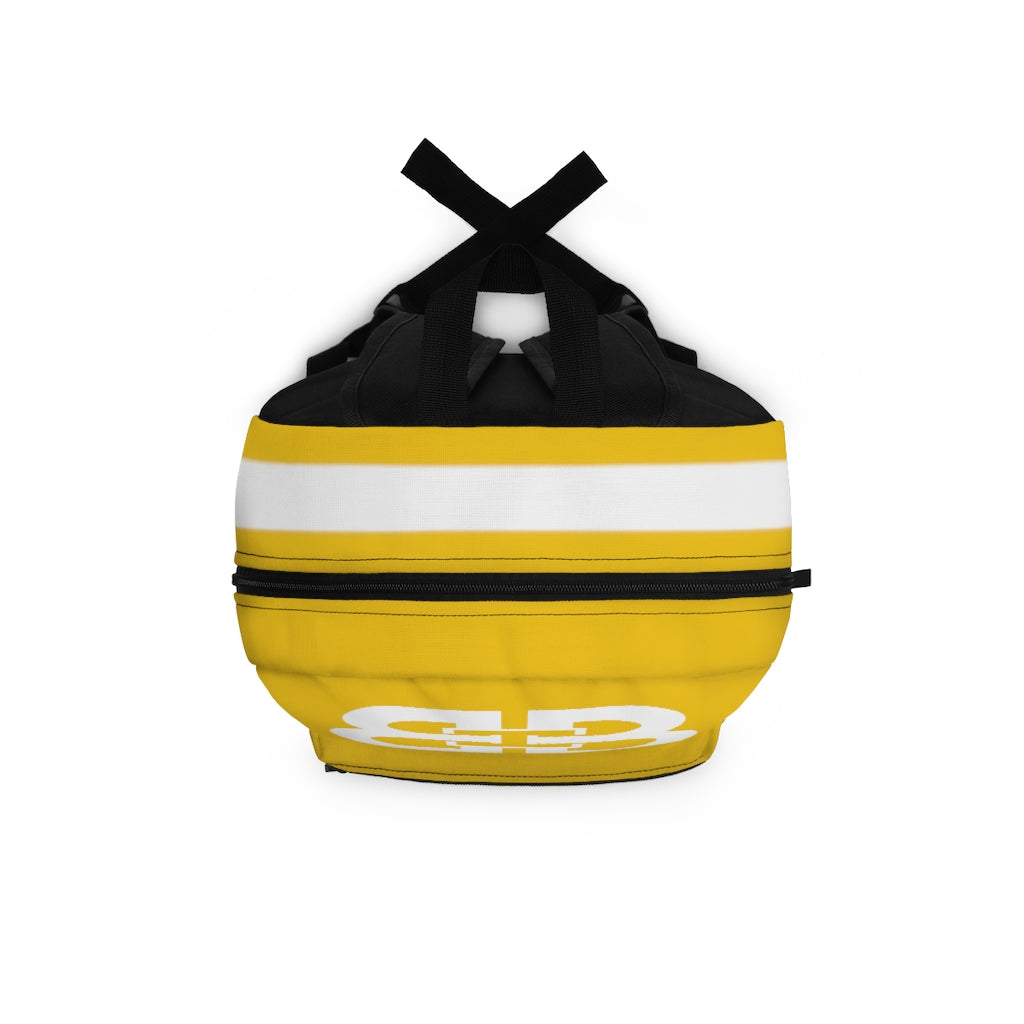 Battle Box Gym Fitness Yellow Train Hard Backpack