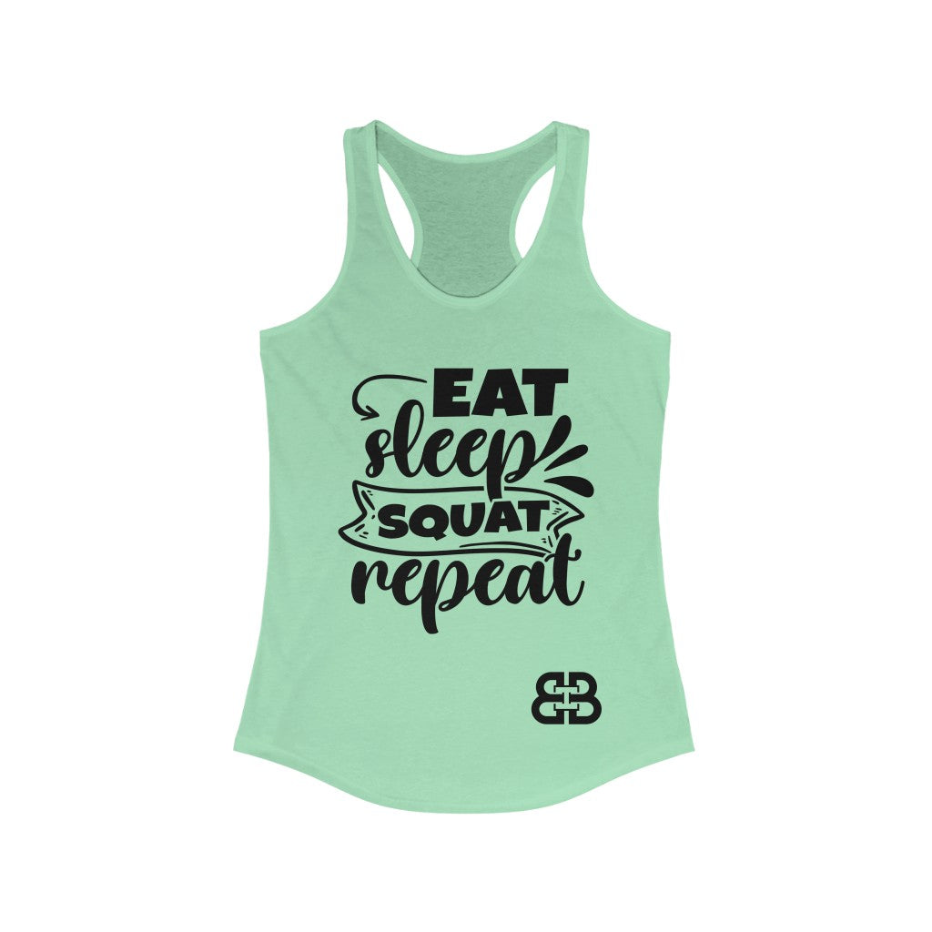 Women's Eat Sleep Battle Box Racerback Tank -2A