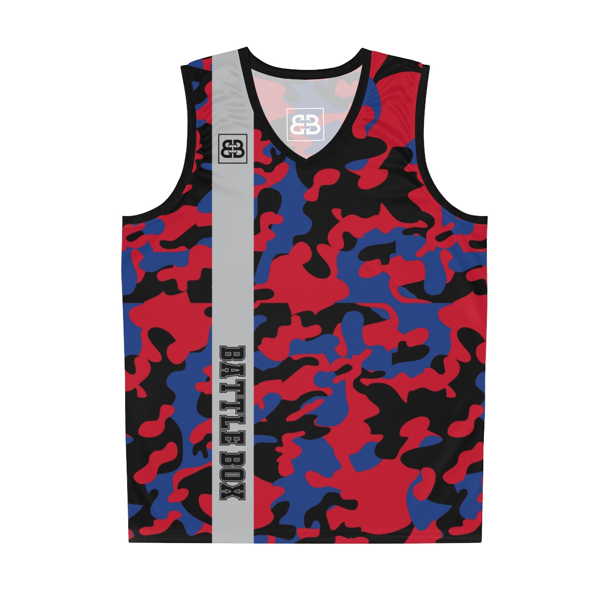 Battle Box Red Gray Basketball Jersey