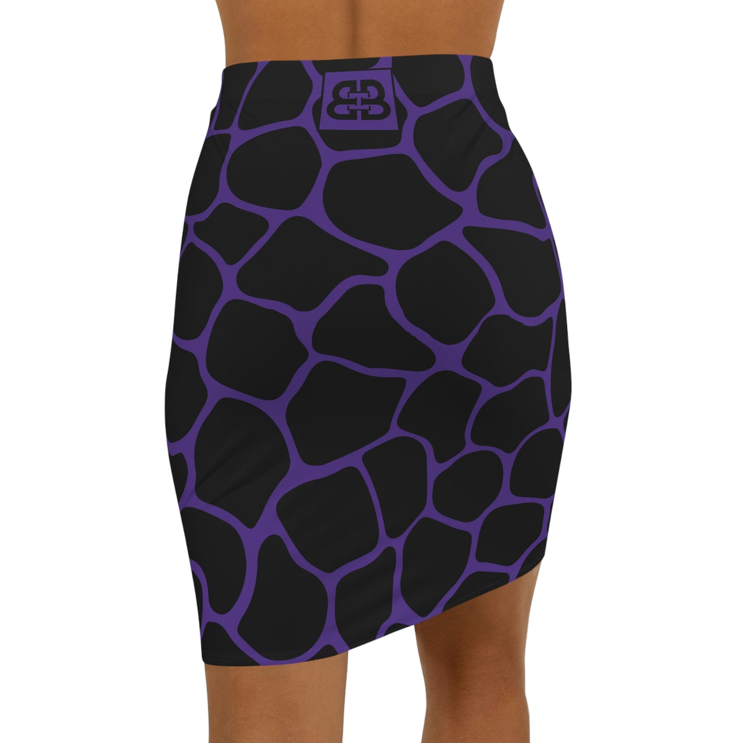 Battle Box Women's Purple Black Cobble Mini Skirt-U6