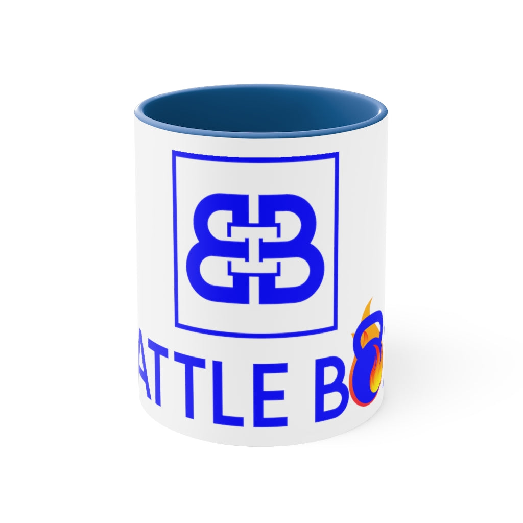 Battle Box Accent Blue Logo Coffee Mug, 11oz