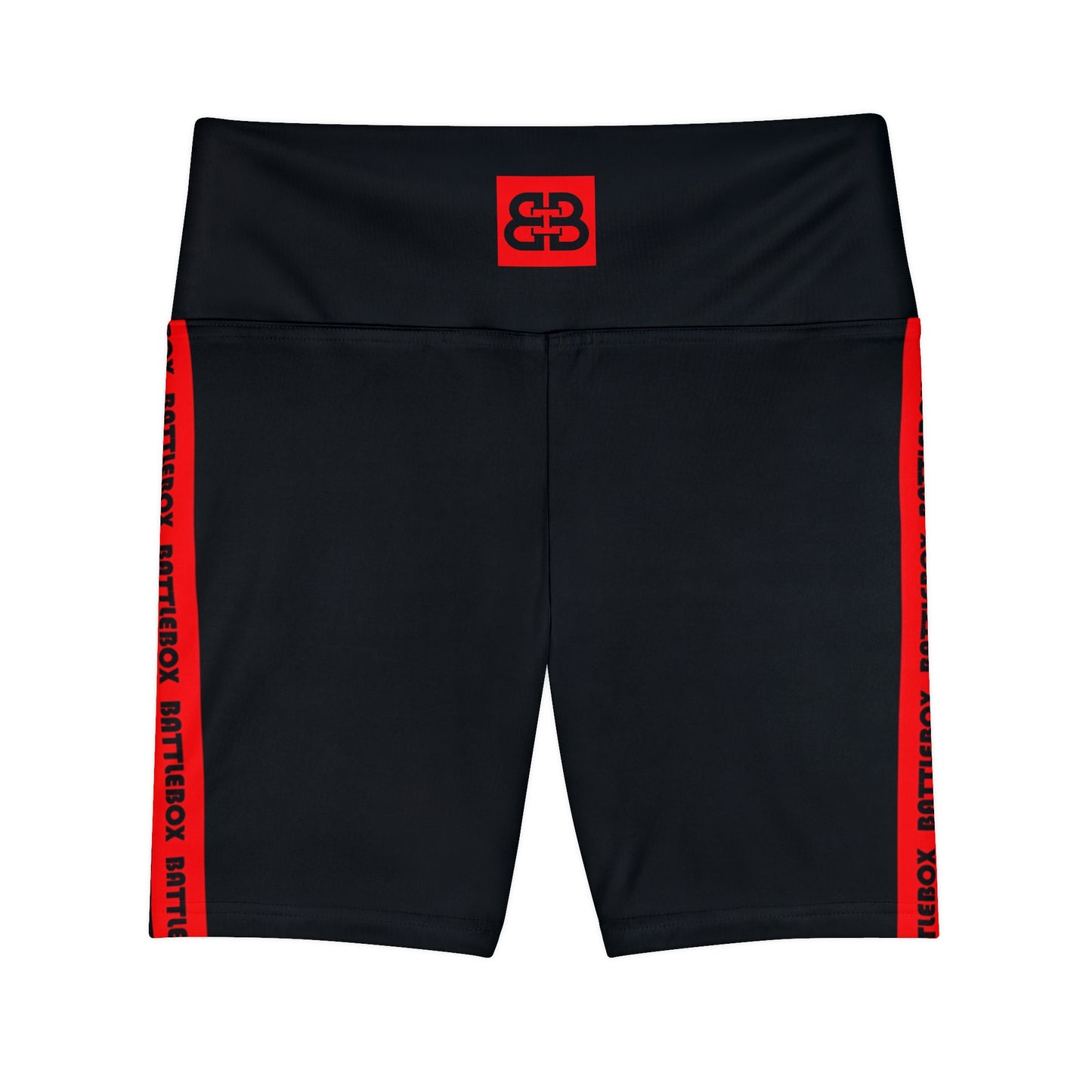 Battle Box Red/Black Women's Workout Shorts-T1