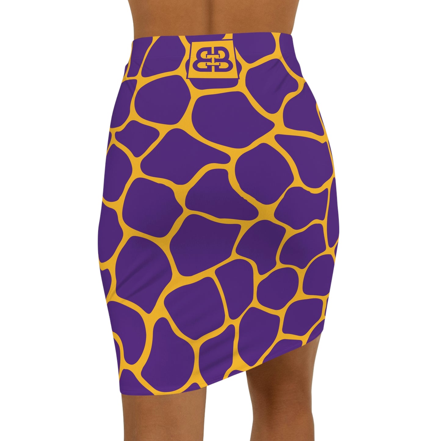 Battle Box Women's Purple Gold Cobble Mini Skirt-U6