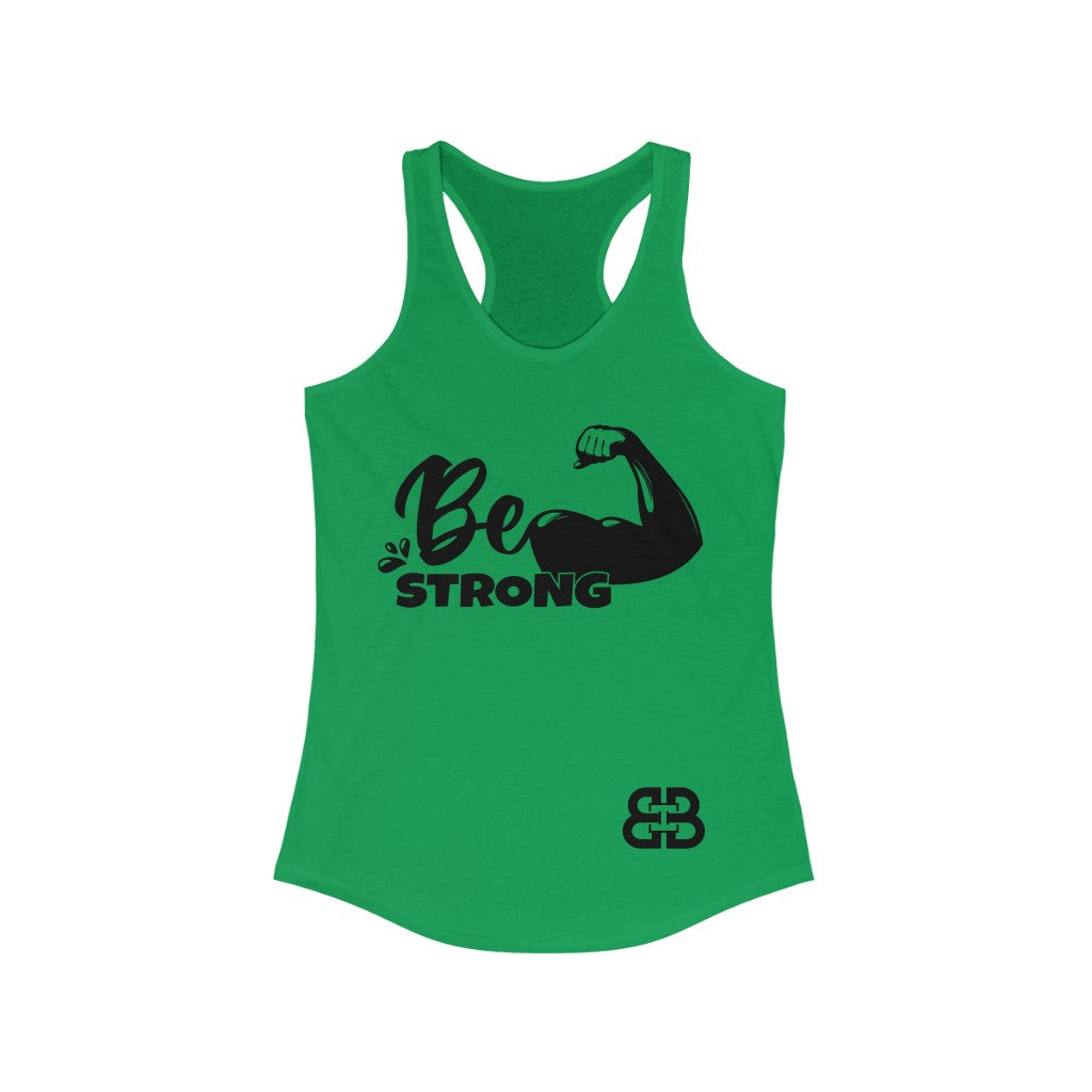 Women's Be Strong Battle Box Racerback Tank -2A