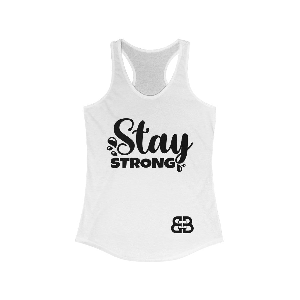 Women's Stay Strong Battle Box Racerback Tank -2A