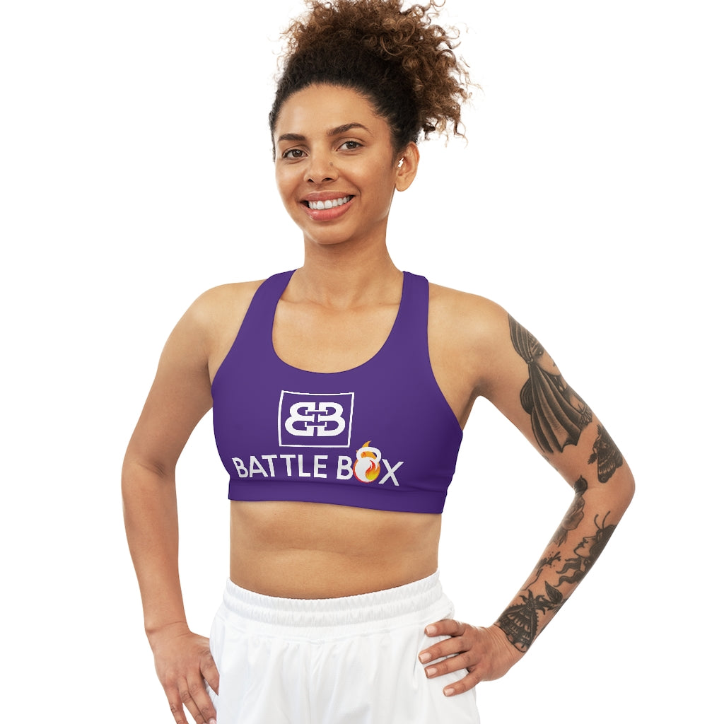 Purple Seamless Sports Bra -1A