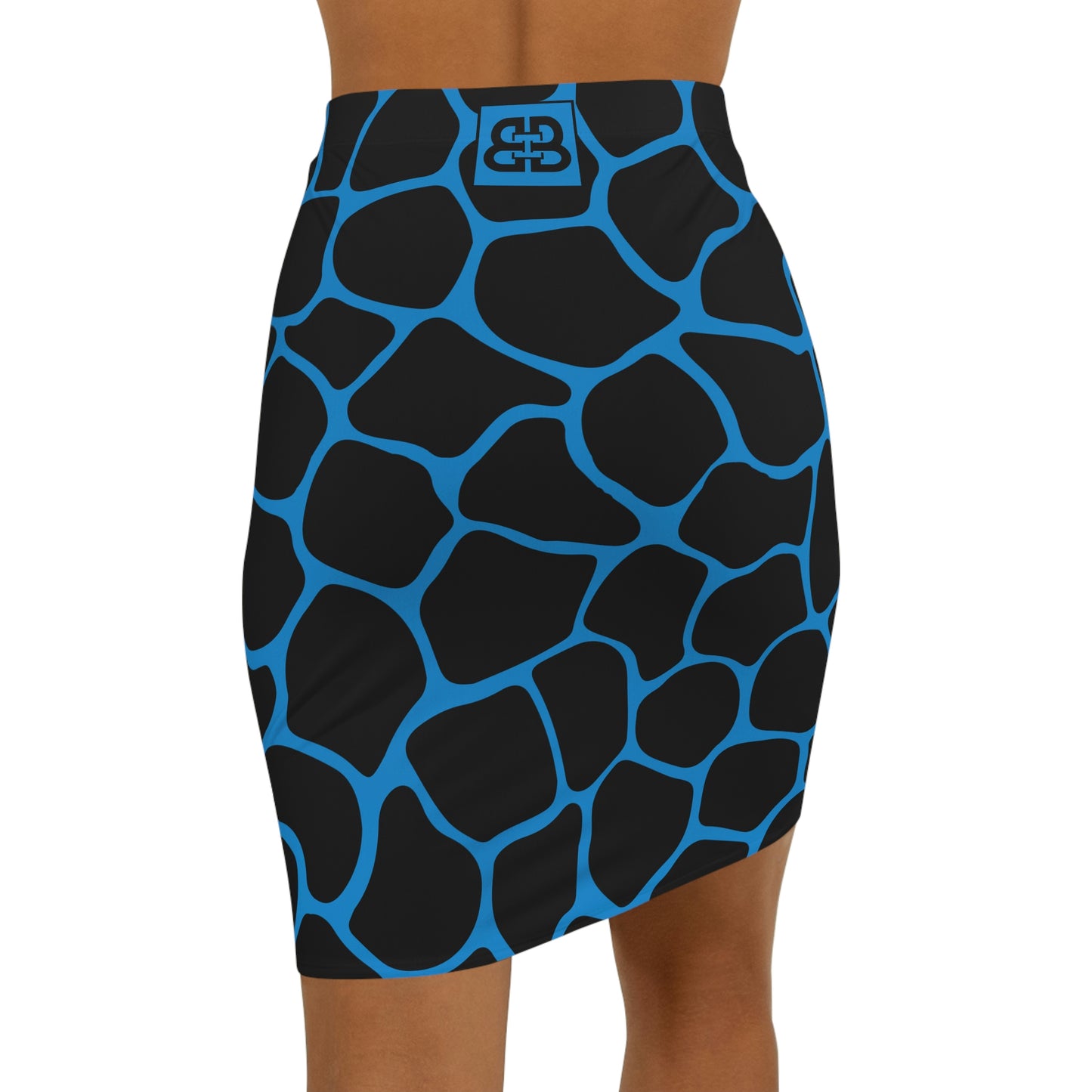Battle Box Women's Blue Teal Cobble Mini Skirt-U6