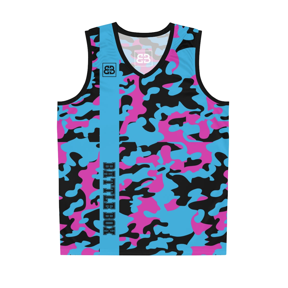 Battle Box Black Teal Basketball Jersey