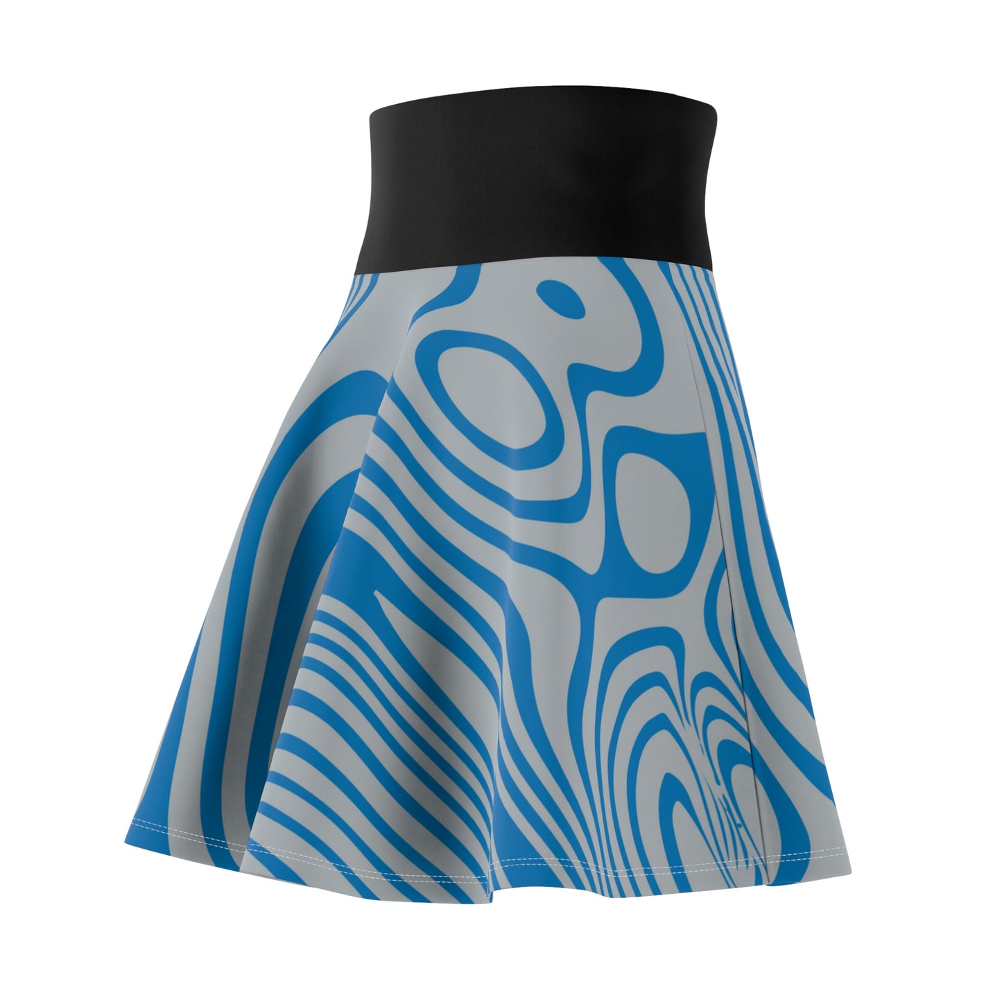 Battle Box High Waist Swirl Women's Skater Skirt-HW