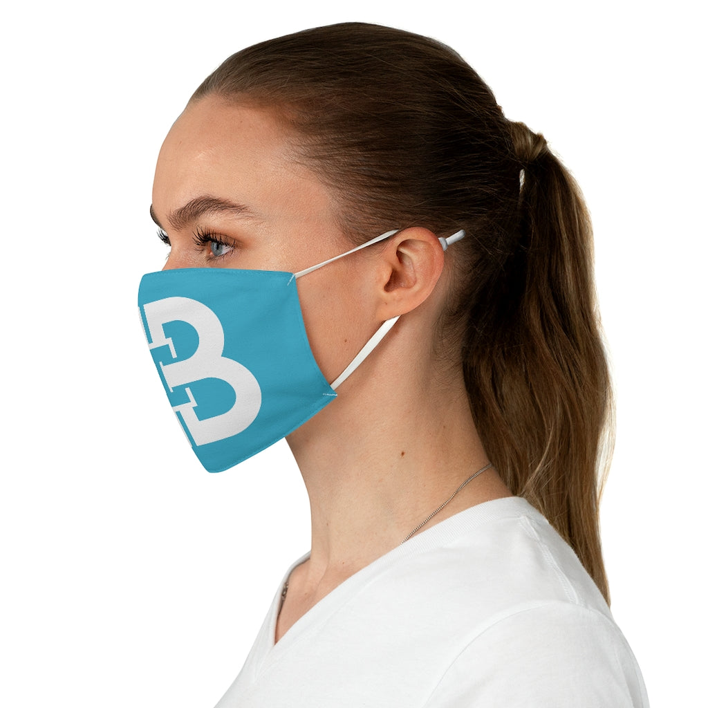 Teal Battle Box Fabric Face Mask