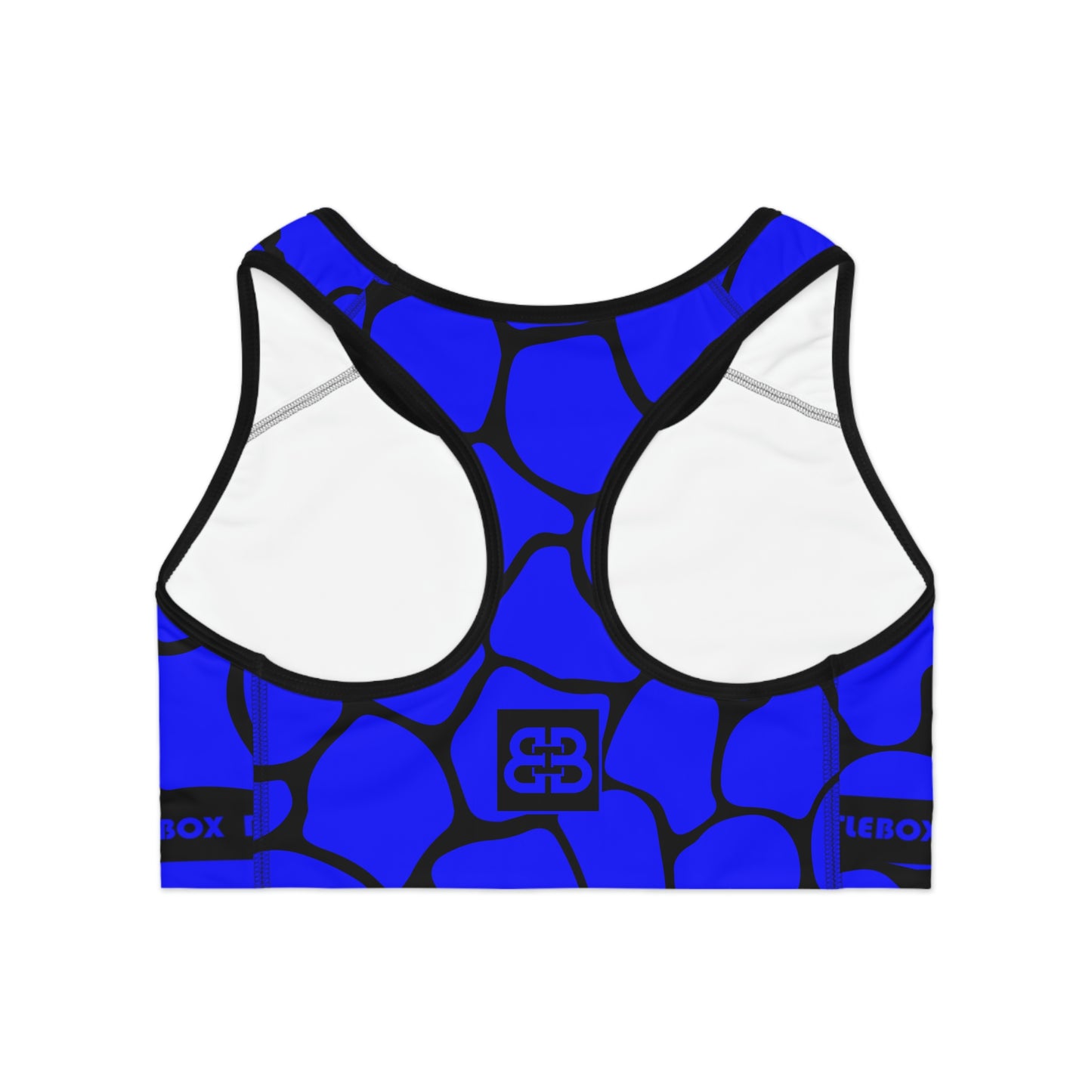 Battle Box Black/Blue Cobble Sports Bra-T7
