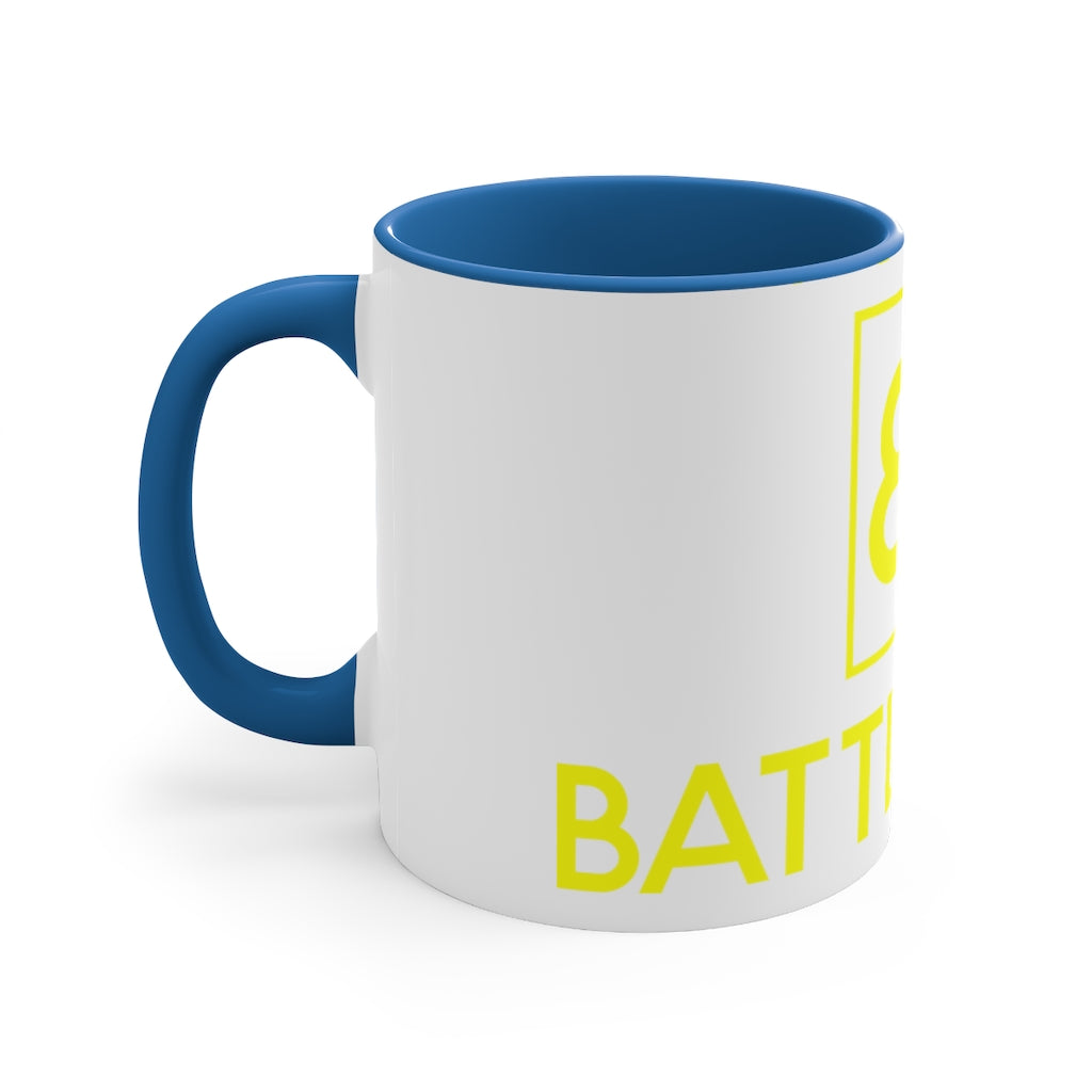 Battle Box Accent Yellow Logo Coffee Mug, 11oz