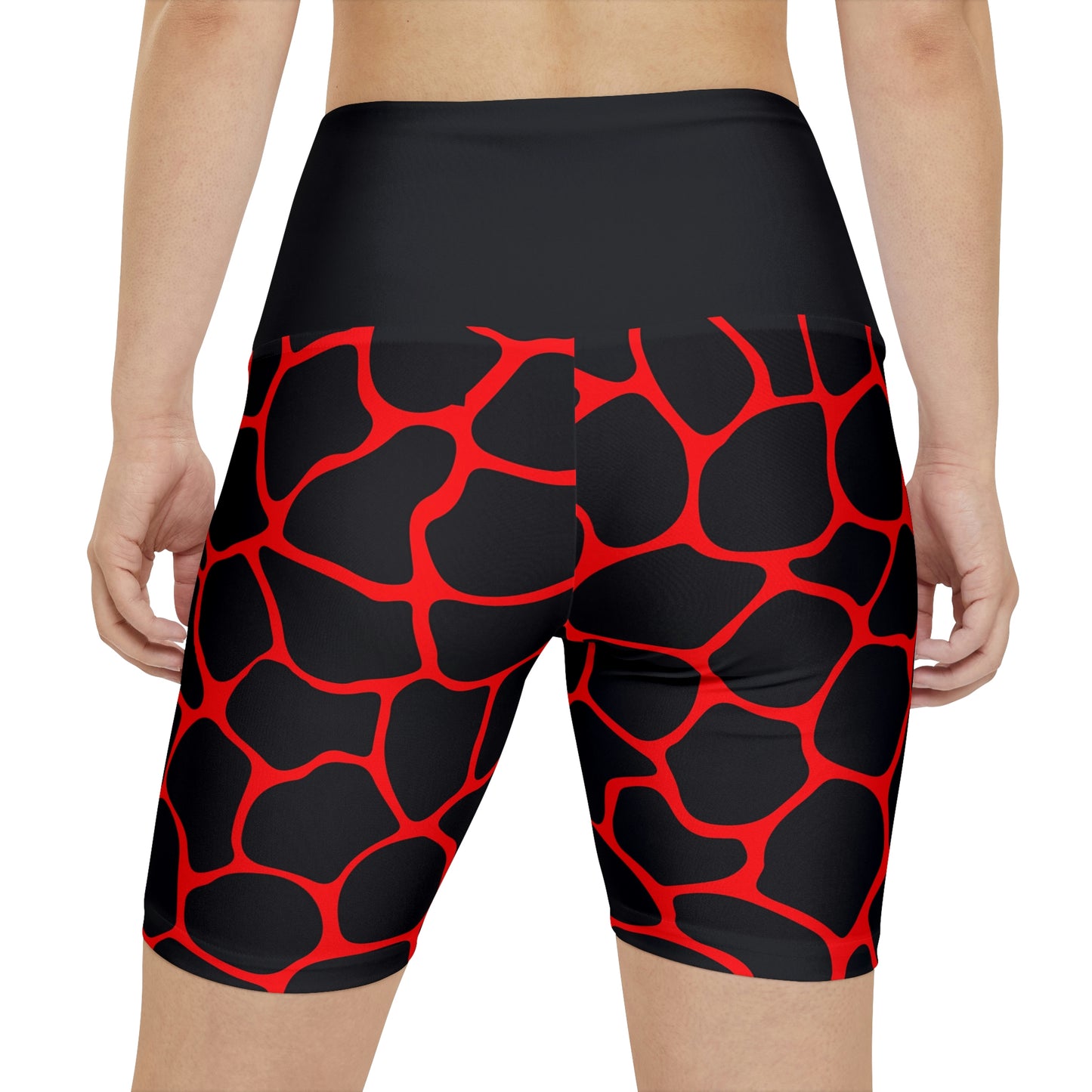 Battle Box Red/Black Women's Workout Shorts-T1