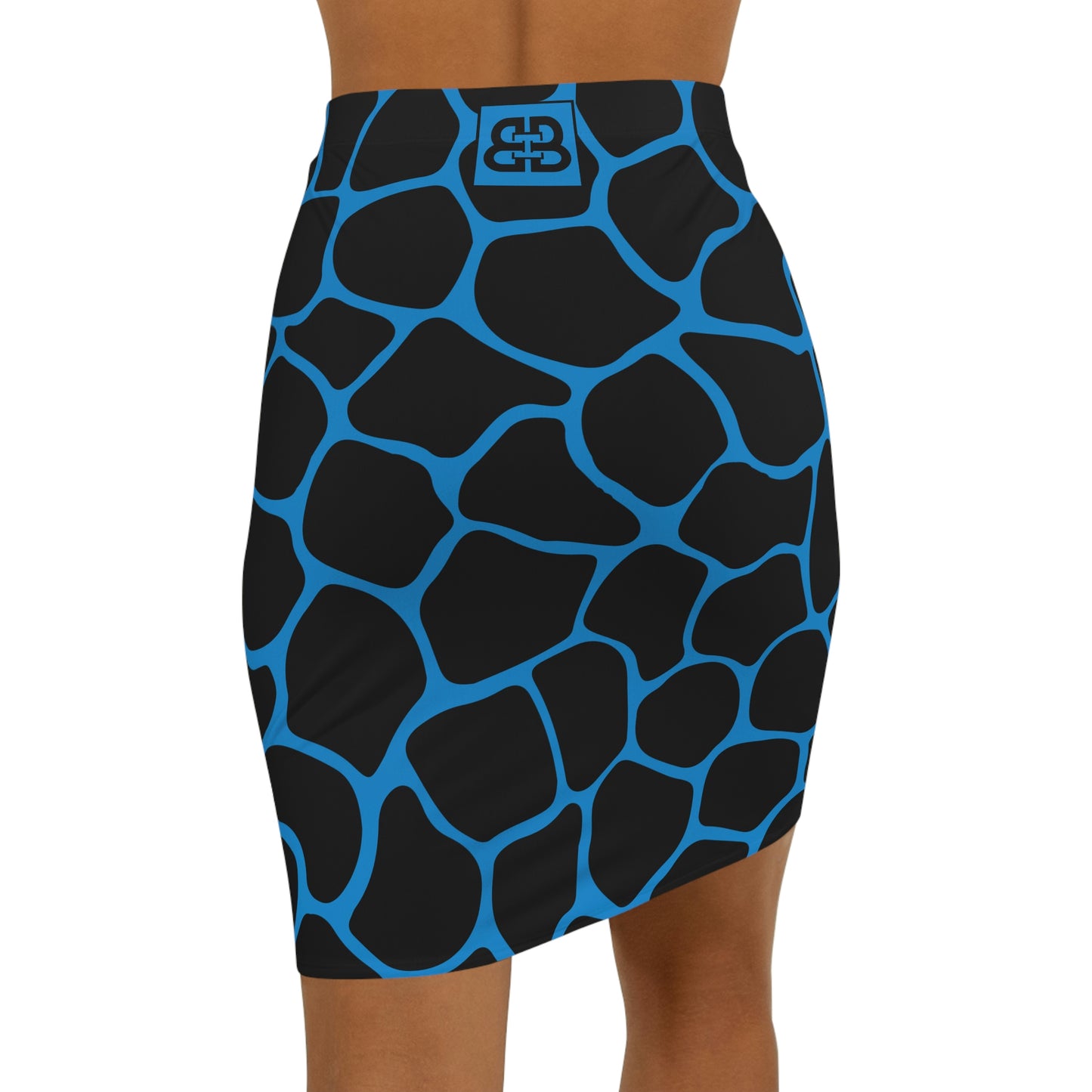 Battle Box Women's Blue Teal Cobble Mini Skirt-U6