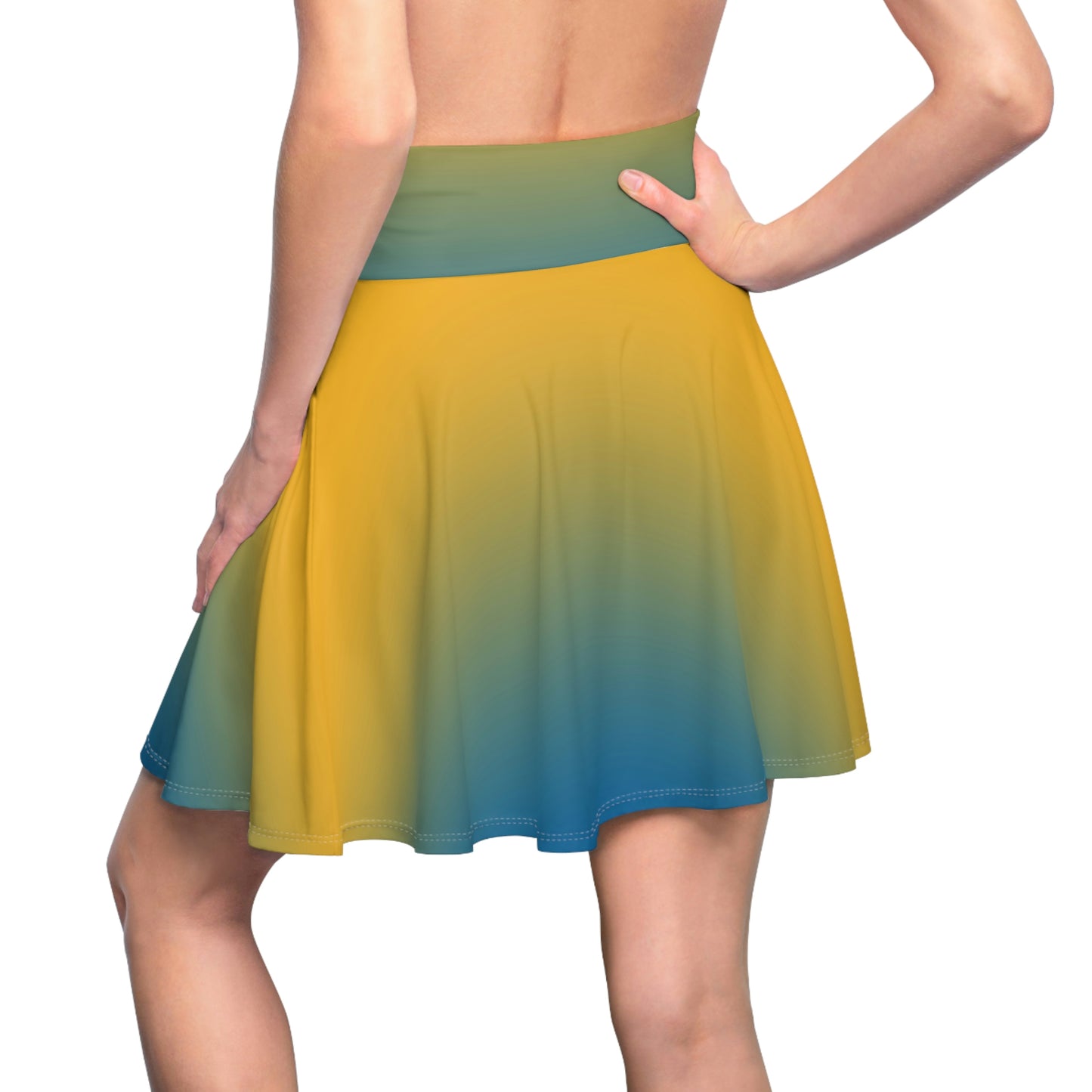Battle Box High Waist Swirl Women's Skater Skirt-HW