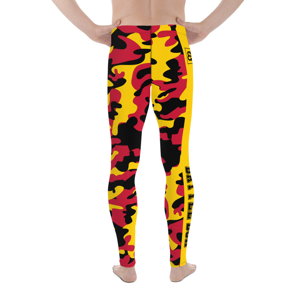 Battle Box Camo Black Gold Hawks Men's Leggings