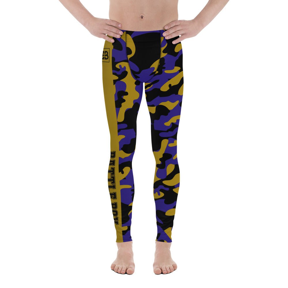 Battle Box Camo Men's Leggings Jaguars Purple Gold