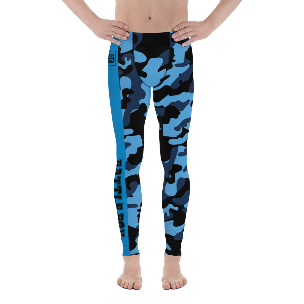 Battle Box Camo Black Teal Carolina Men's Leggings