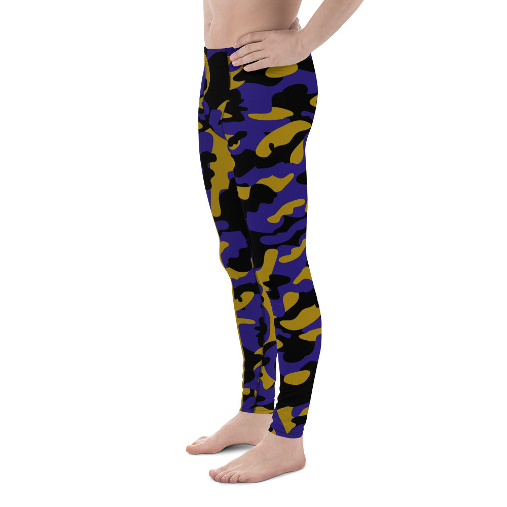 Battle Box Camo Men's Leggings Jaguars Purple Gold