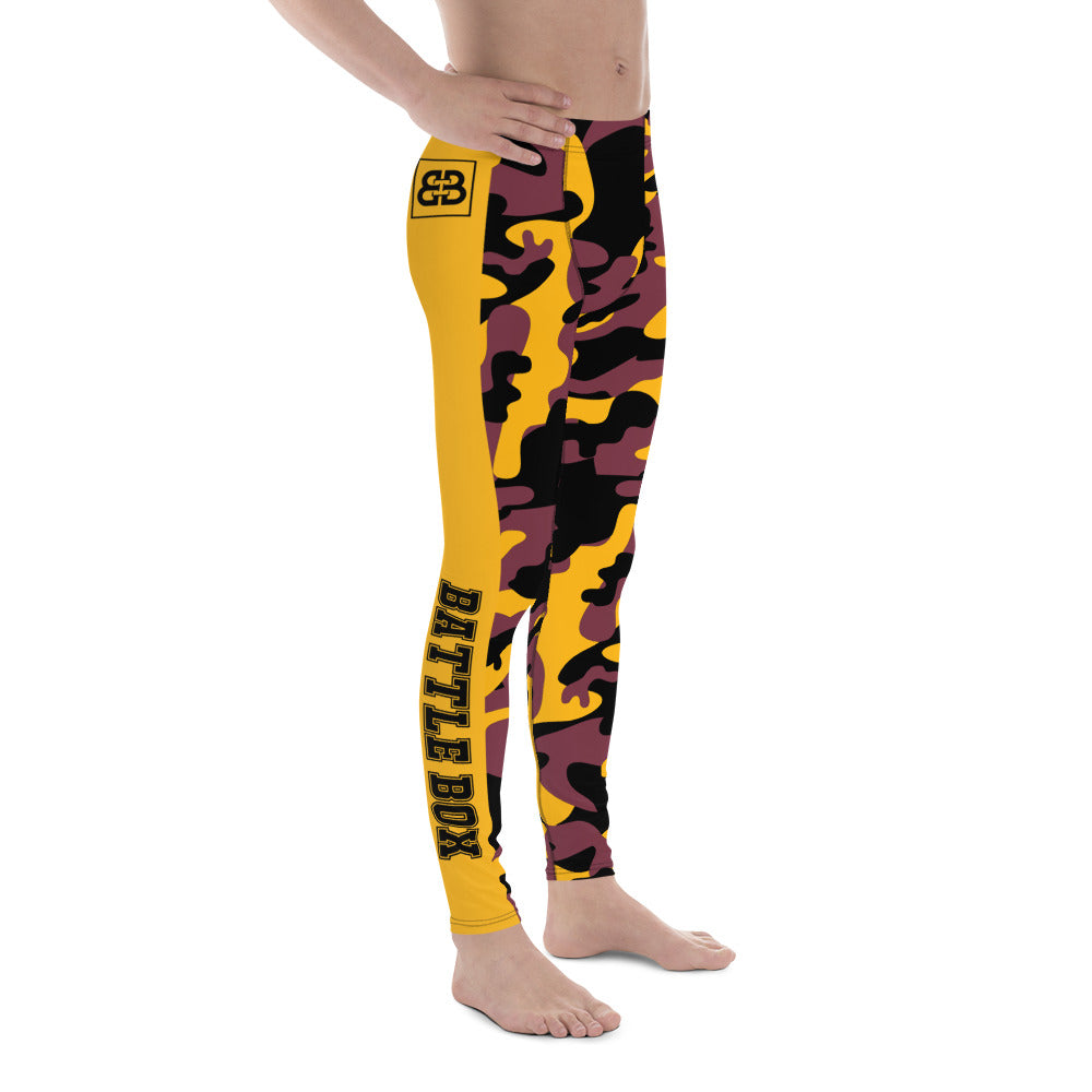Battle Box Camo Black Gold Cleveland Men's Leggings