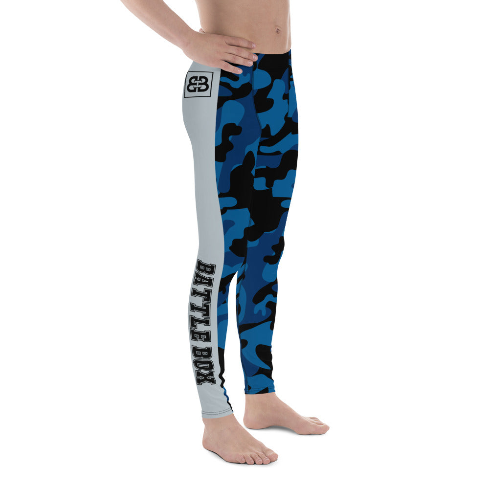 Battle Box Camo Black Navy Mavericks Men's Leggings