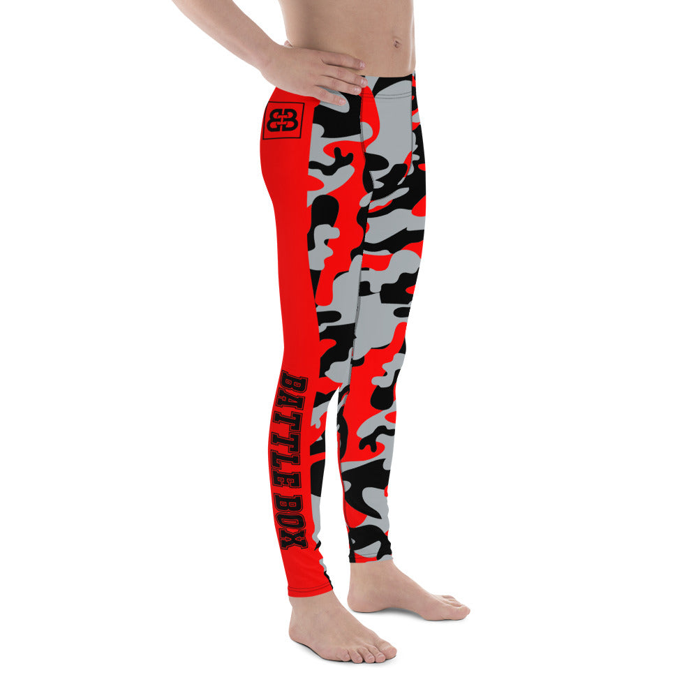 Battle Box Camo Black Gray Falcons Men's Leggings