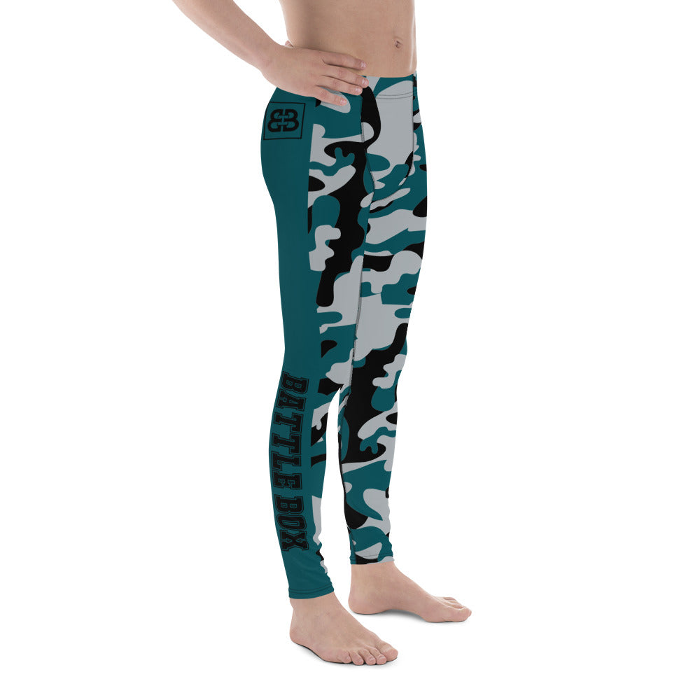 Battle Box Camo Black Green Philly Men's Leggings