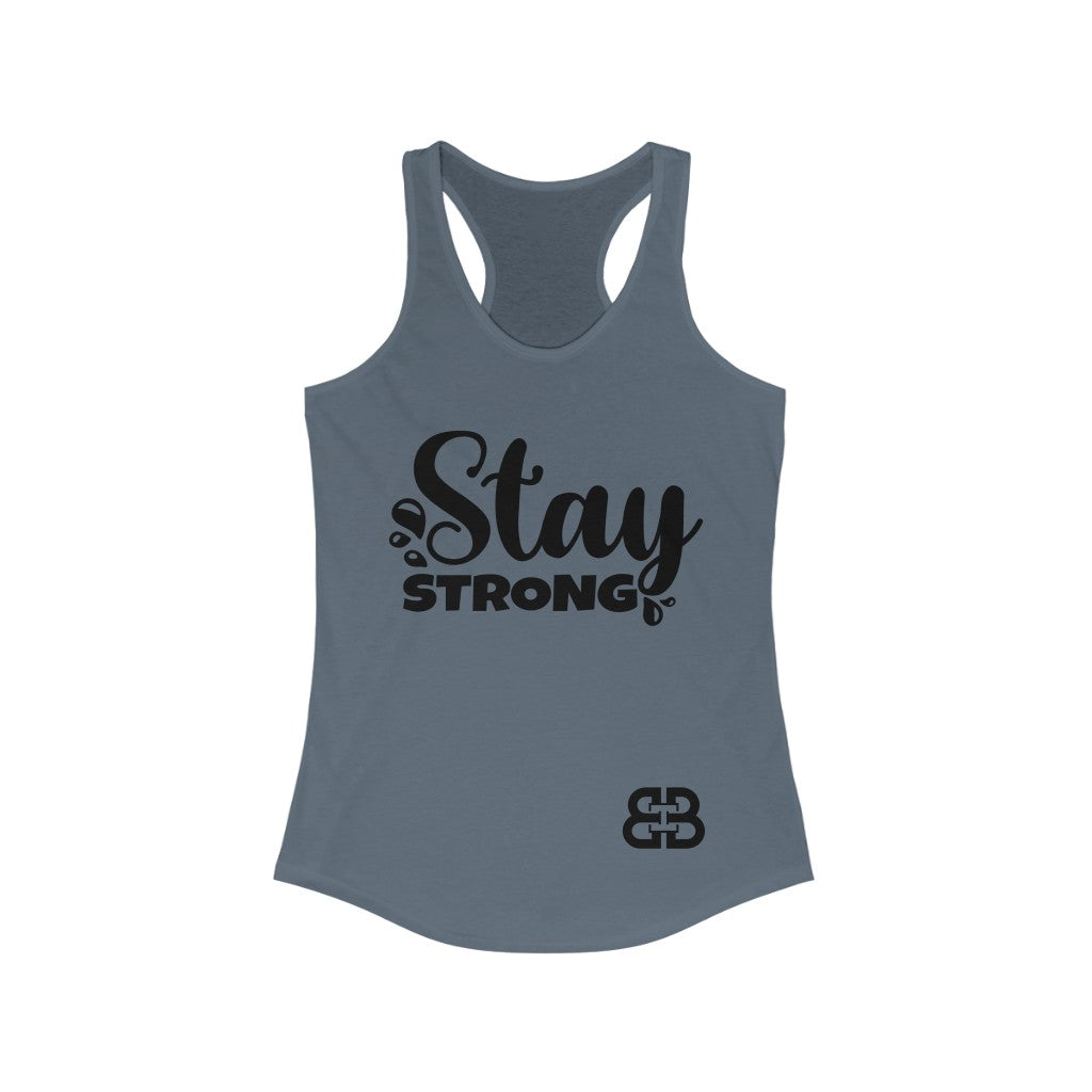 Women's Stay Strong Battle Box Racerback Tank -2A