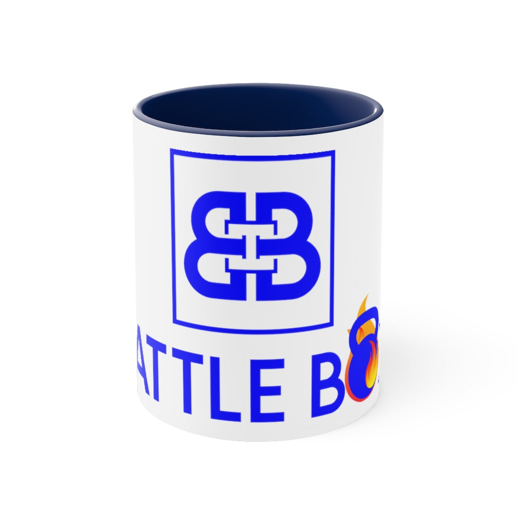 Battle Box Accent Blue Logo Coffee Mug, 11oz