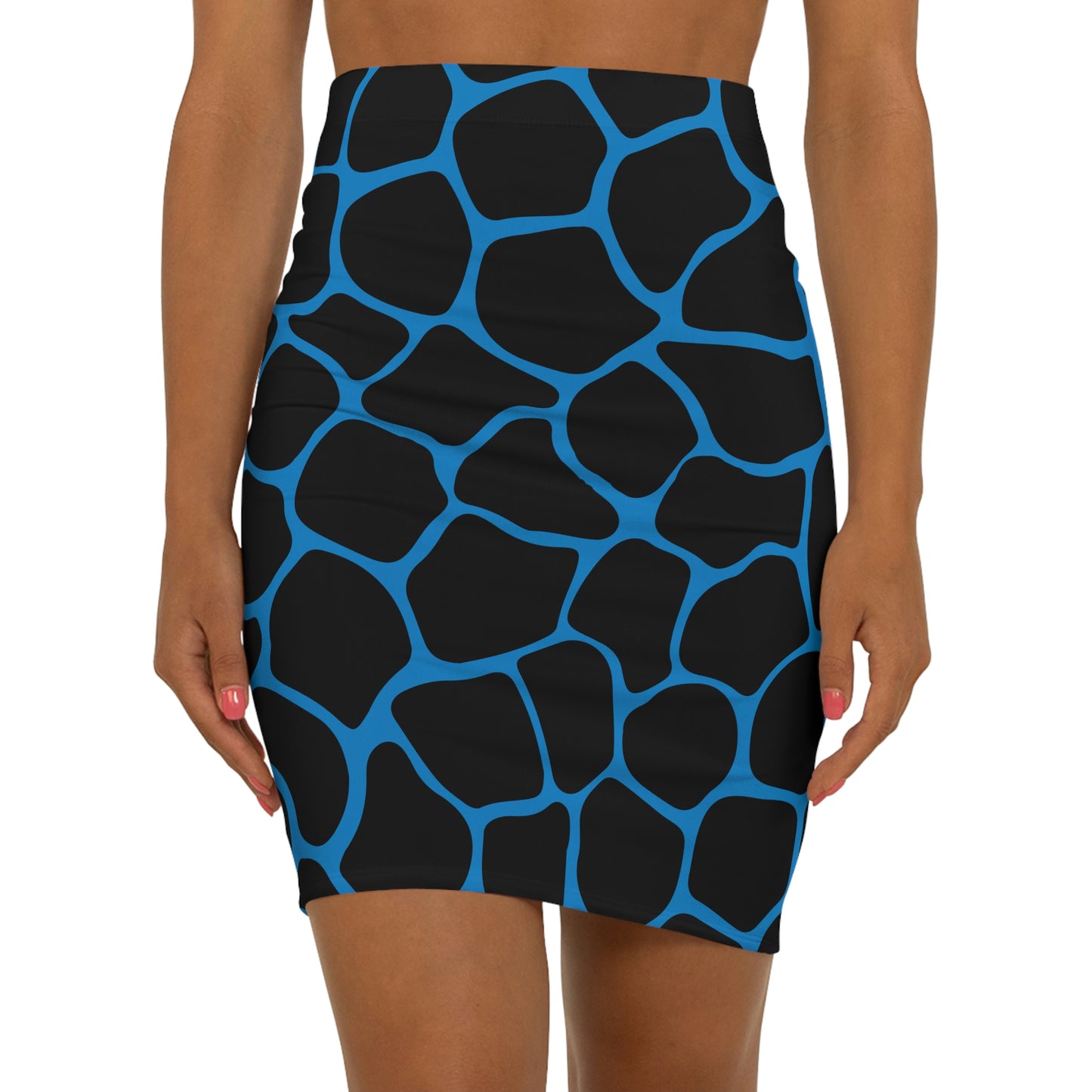 Battle Box Women's Blue Teal Cobble Mini Skirt-U6