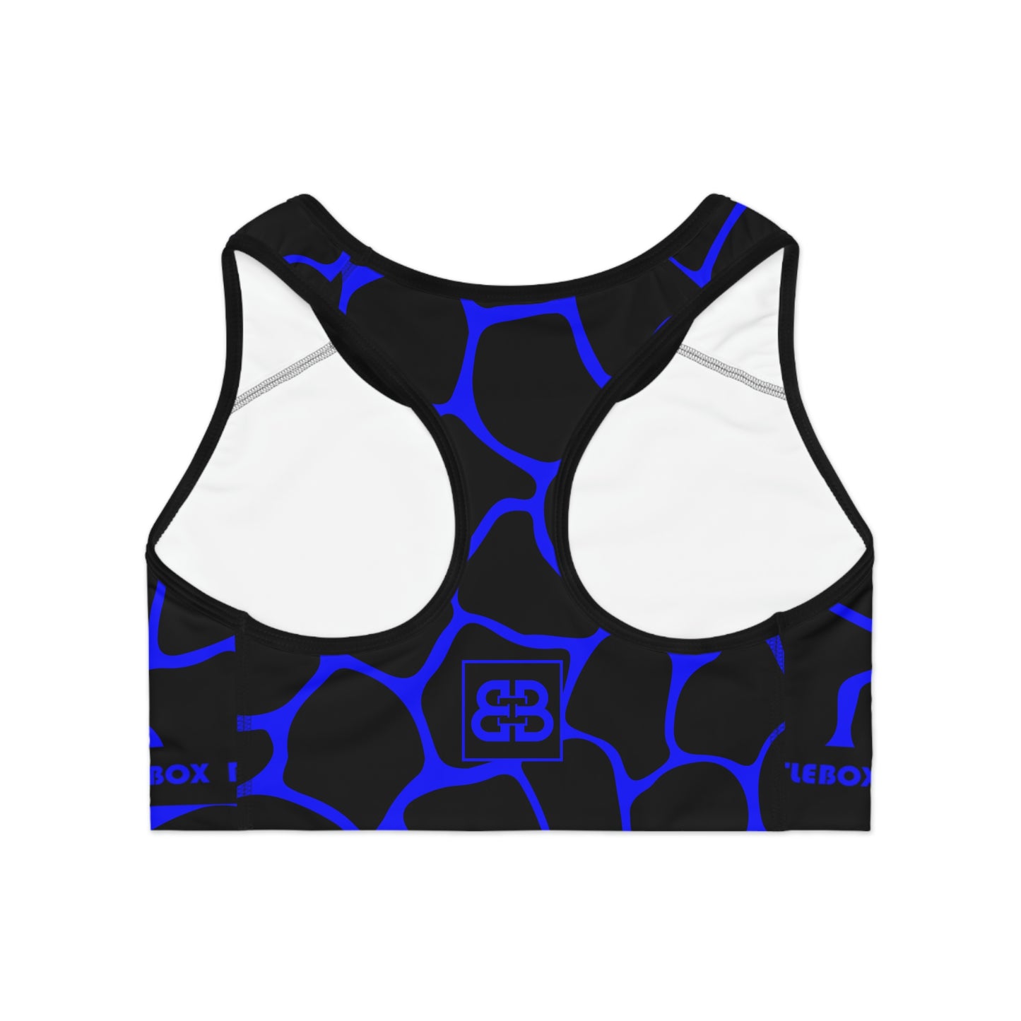 Battle Box Black/Teal Cobble Sports Bra-T7