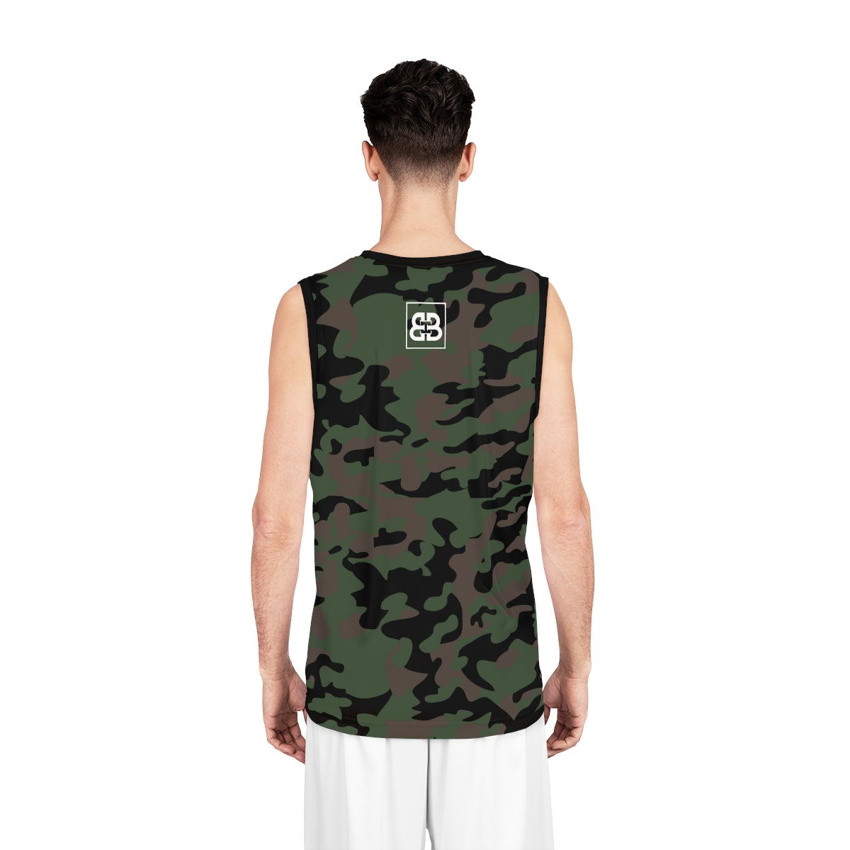 Battle Box Brown Green Camo Basketball Jersey