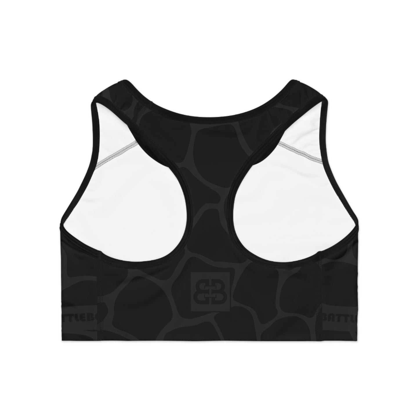 Battle Box Black/Gray Cobble Sports Bra-T7