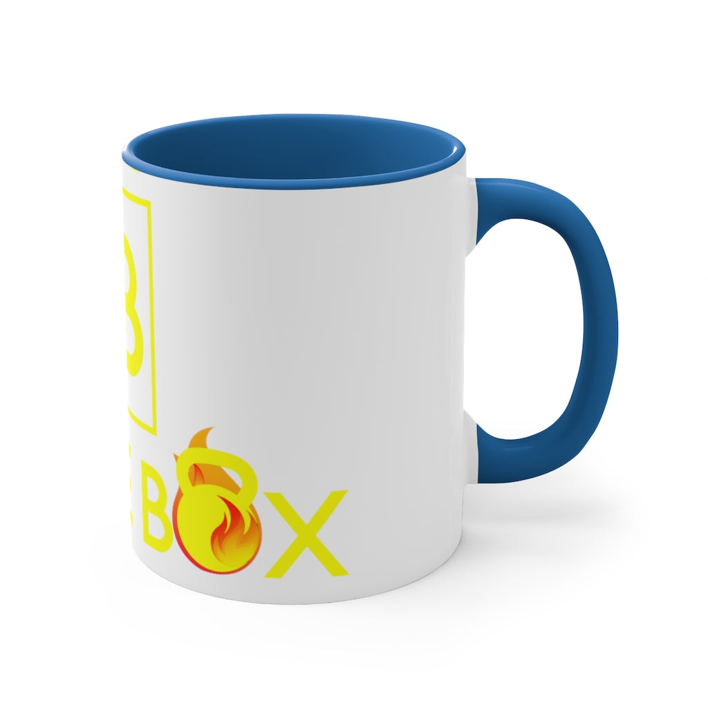 Battle Box Accent Yellow Logo Coffee Mug, 11oz