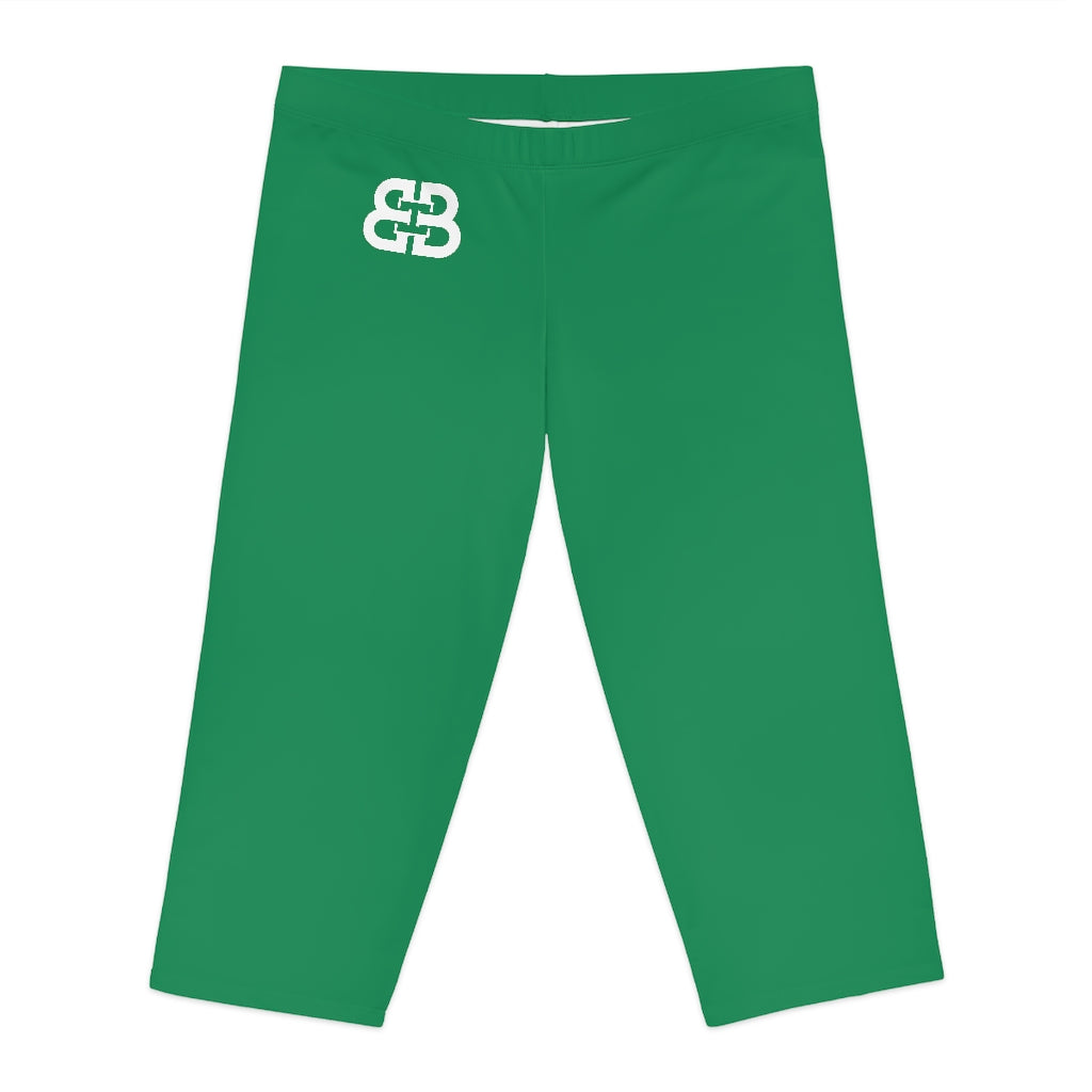Battle Box [BB] Women's Green Capri Leggings