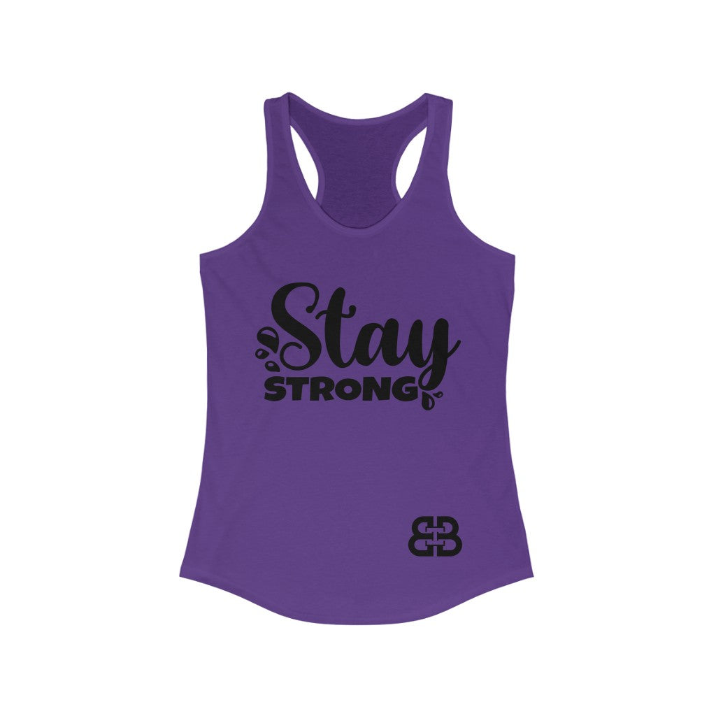 Women's Stay Strong Battle Box Racerback Tank -2A