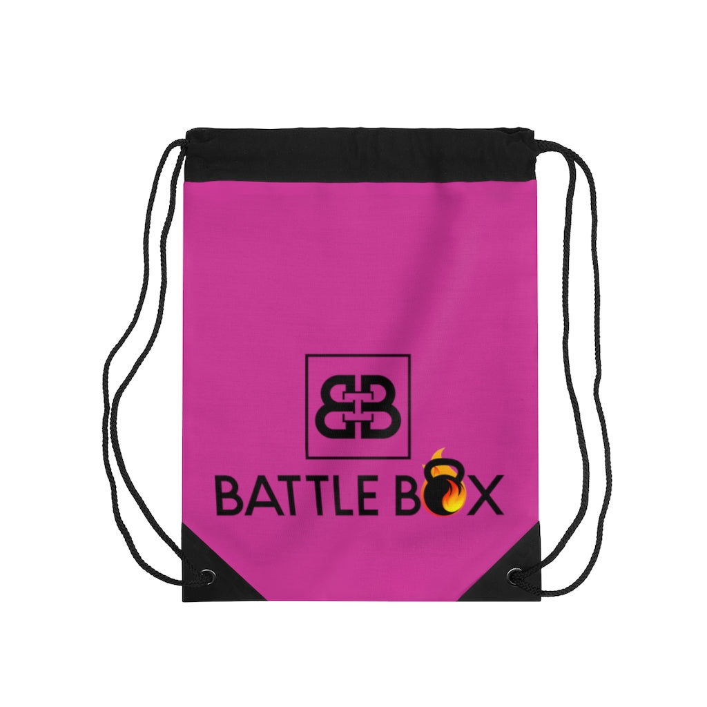 Battle Box Pink Drawstring Bag