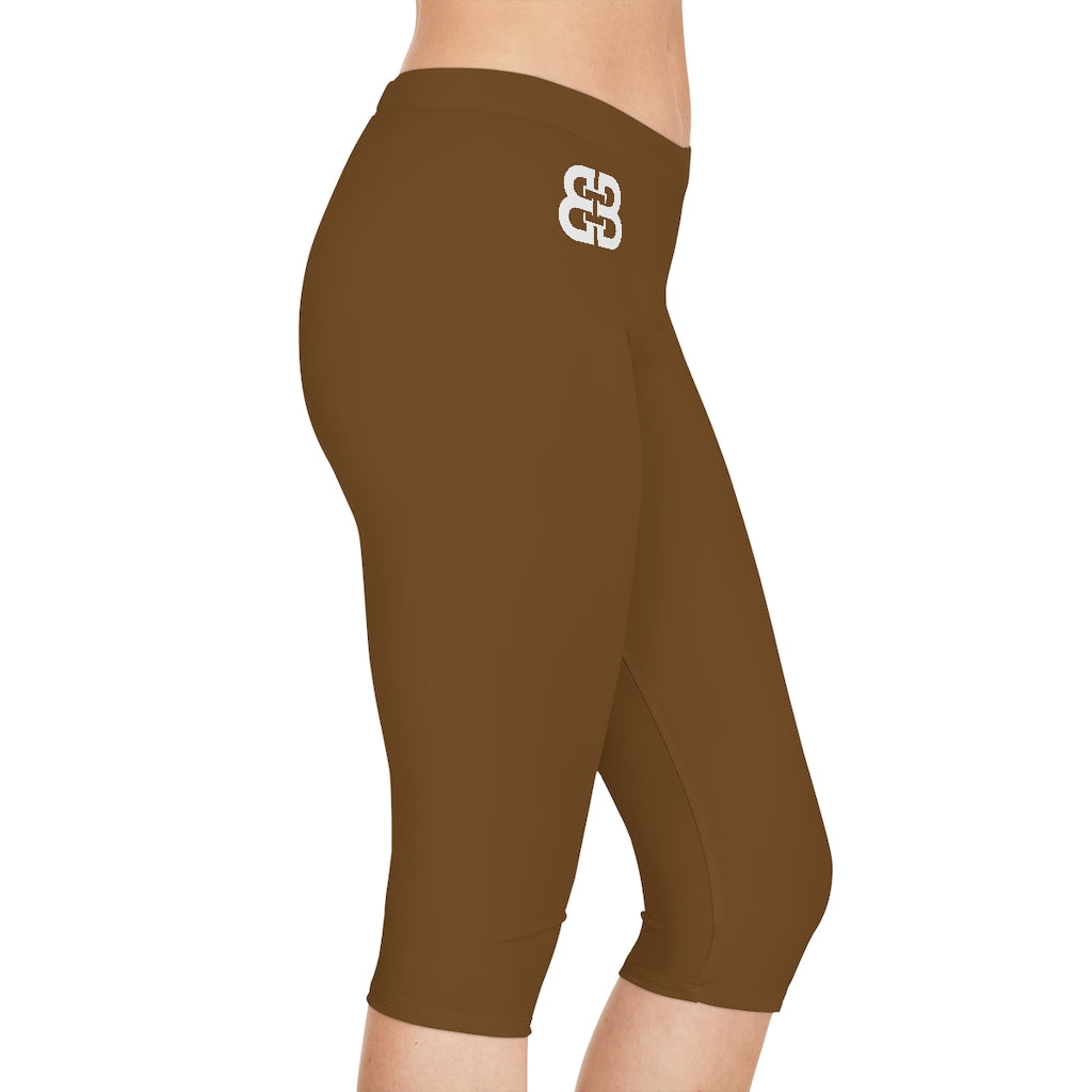 Battle Box [BB] Women's Brown Capri Leggings
