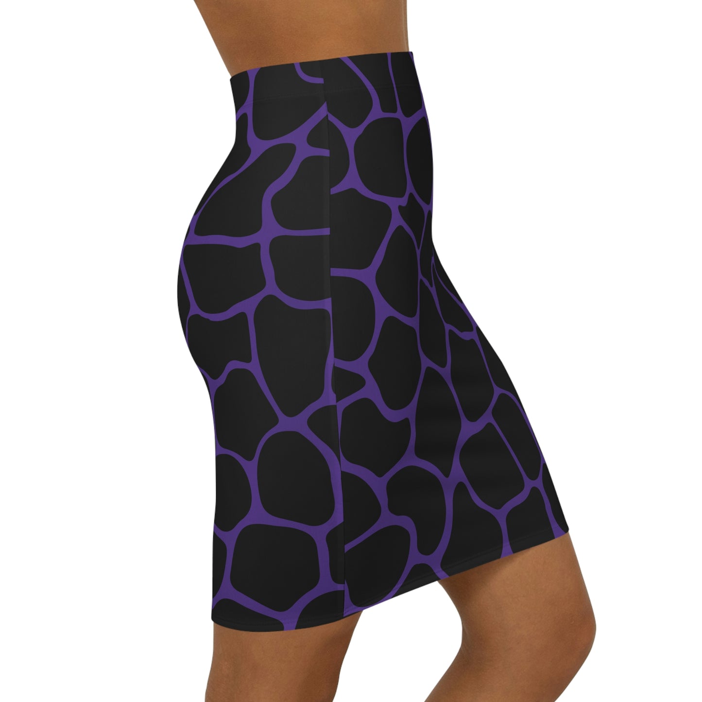 Battle Box Women's Purple Black Cobble Mini Skirt-U6