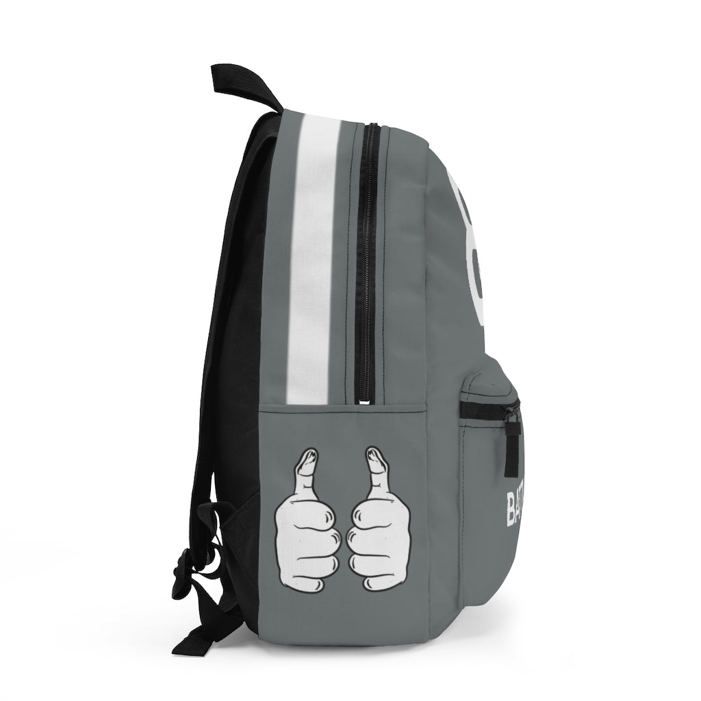 Battle Box Gym Fitness Gray Train Hard Backpack
