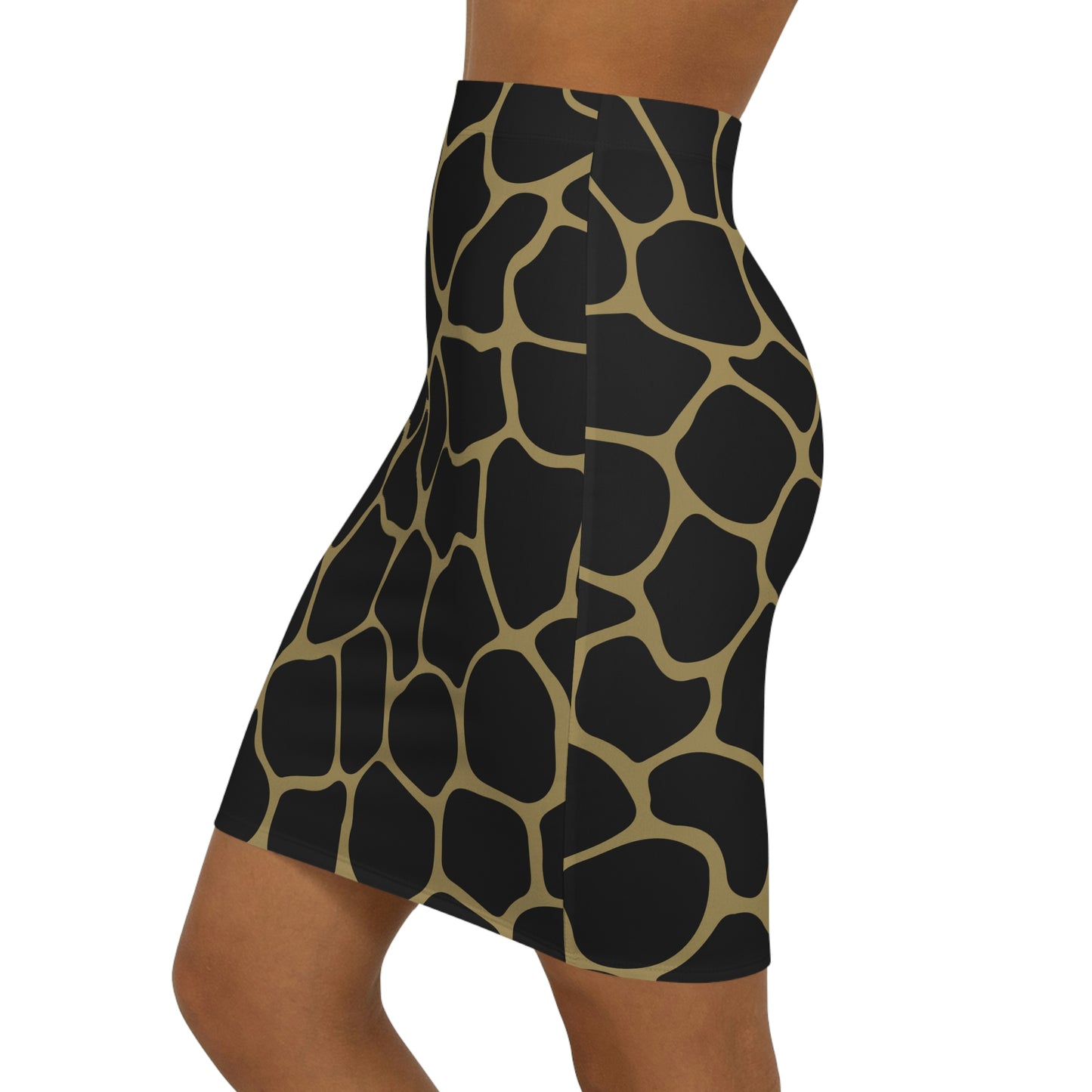Battle Box Women's Black Gold Cobble Mini Skirt-U6