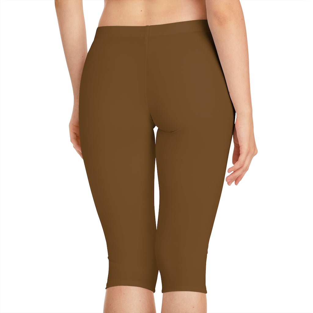 Battle Box [BB] Women's Brown Capri Leggings
