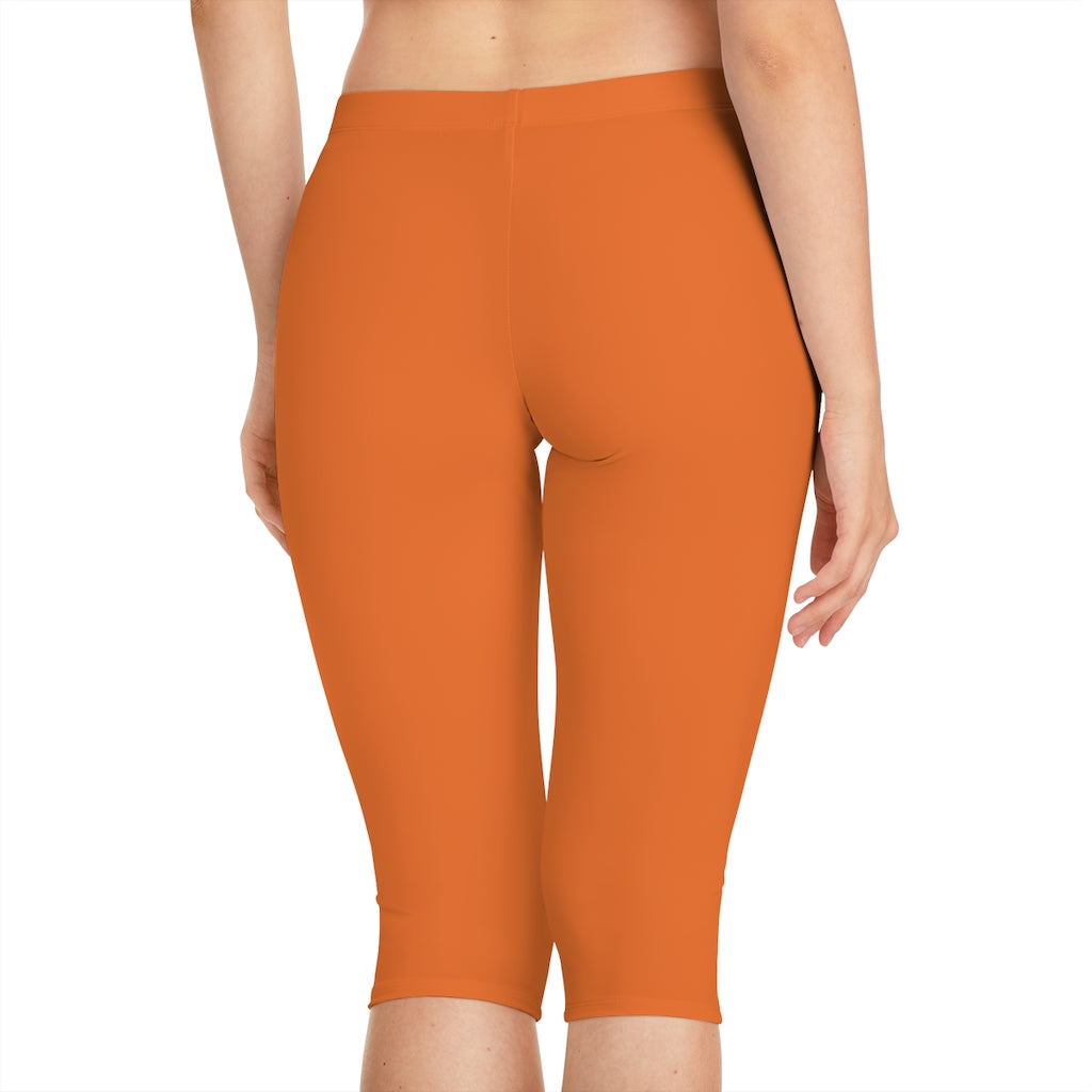 Battle Box [BB] Women's Orange Capri Leggings