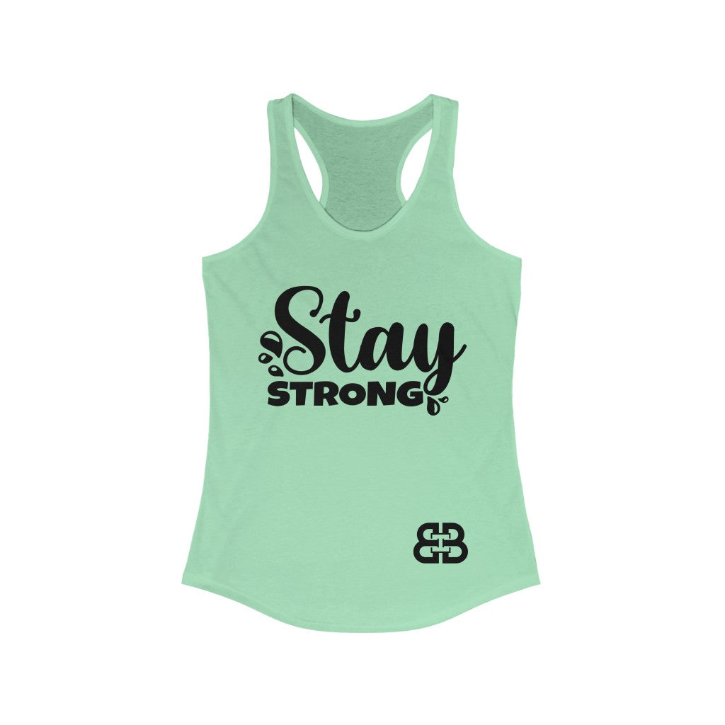 Women's Stay Strong Battle Box Racerback Tank -2A