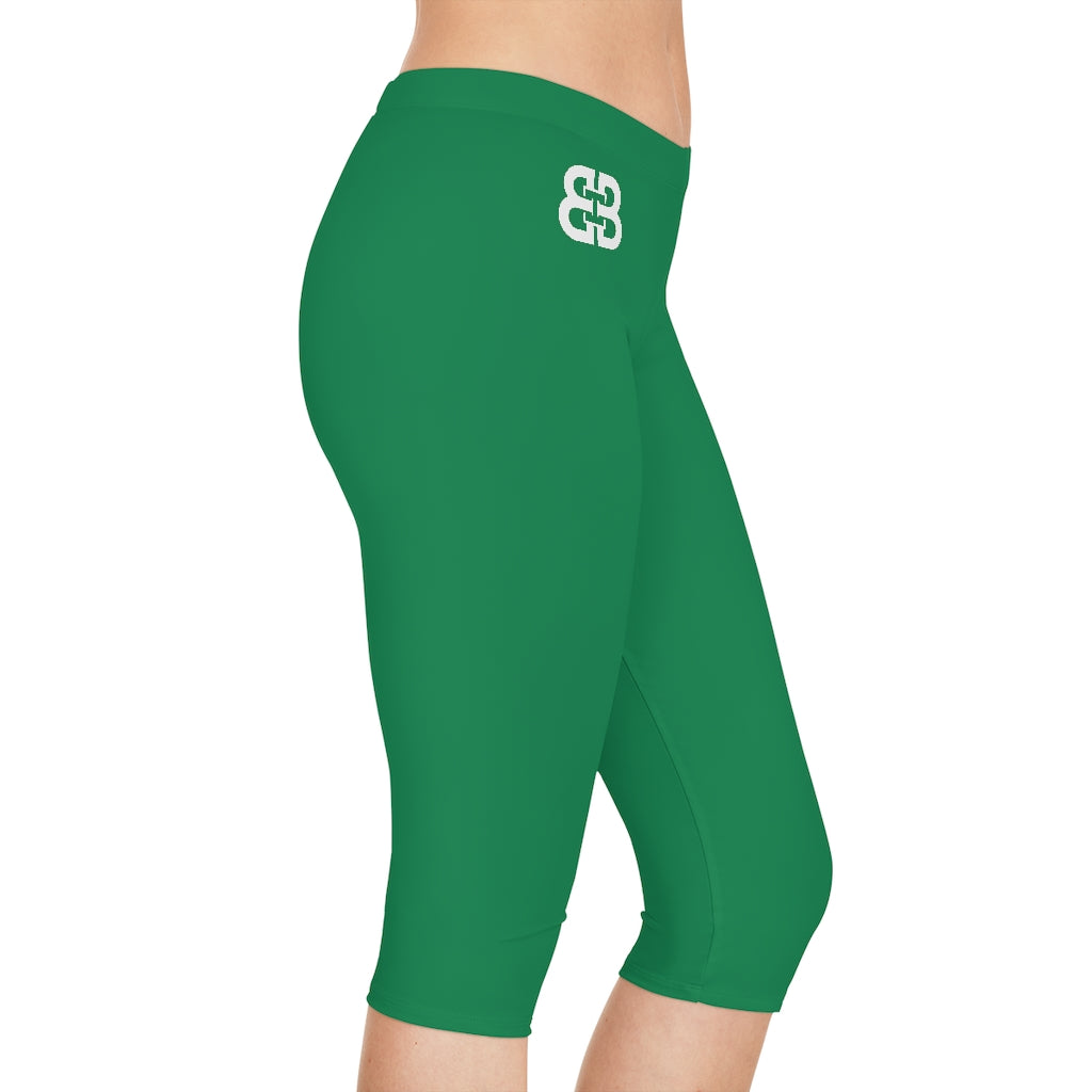 Battle Box [BB] Women's Green Capri Leggings