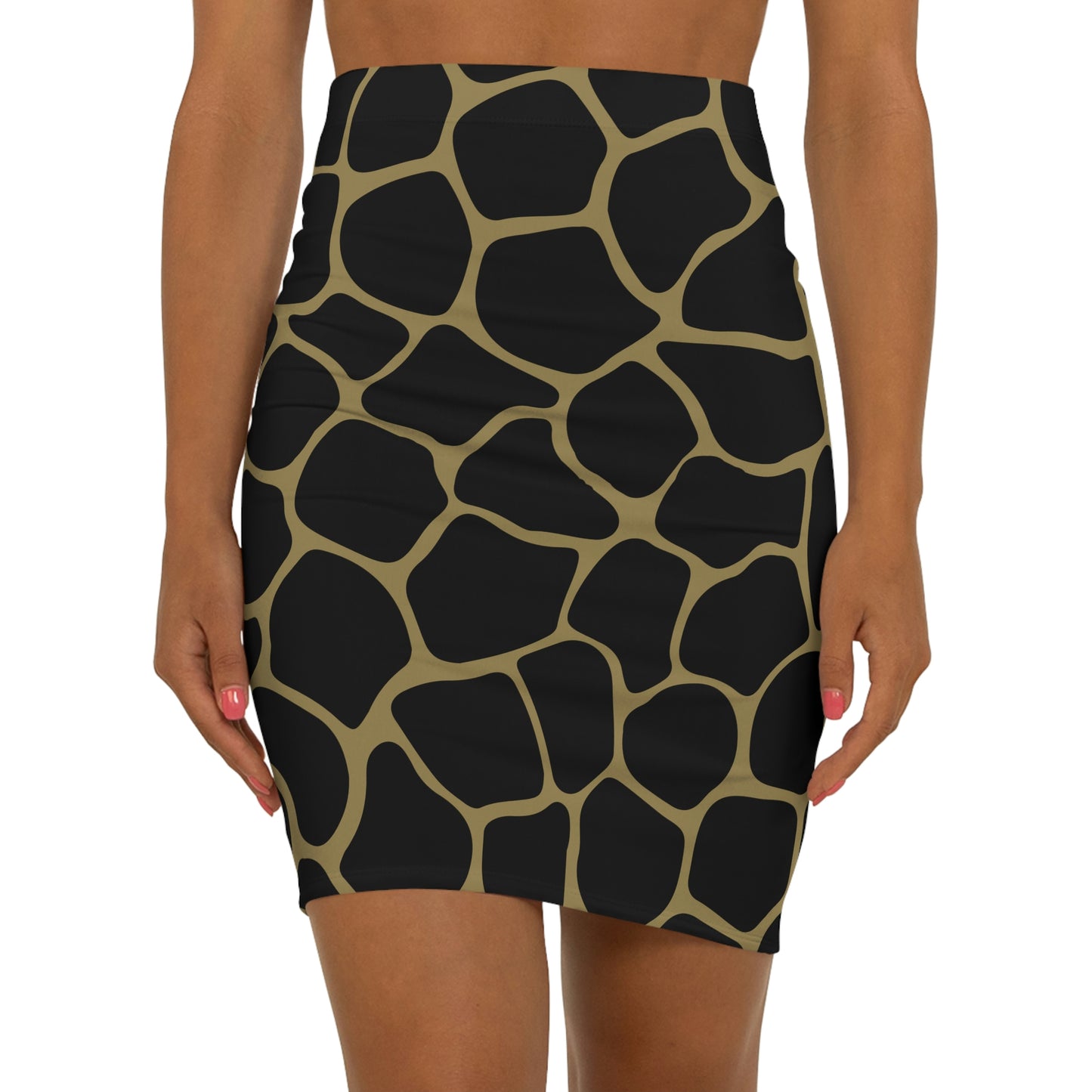 Battle Box Women's Black Gold Cobble Mini Skirt-U6