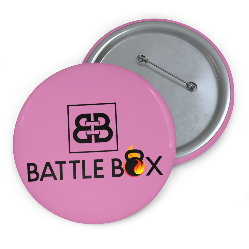 Pink Battle Box Pin Button