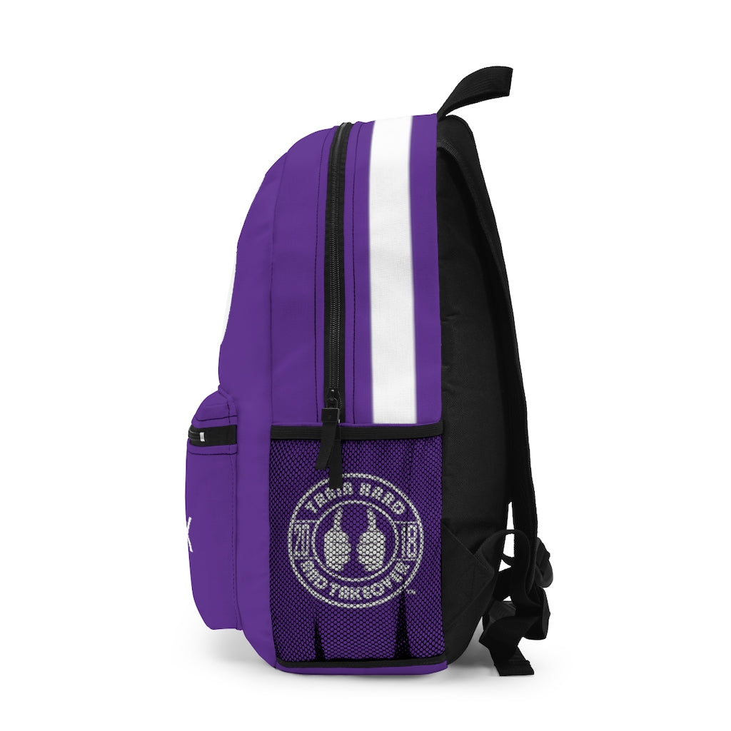 Battle Box Gym Fitness Purple Train Hard Backpack