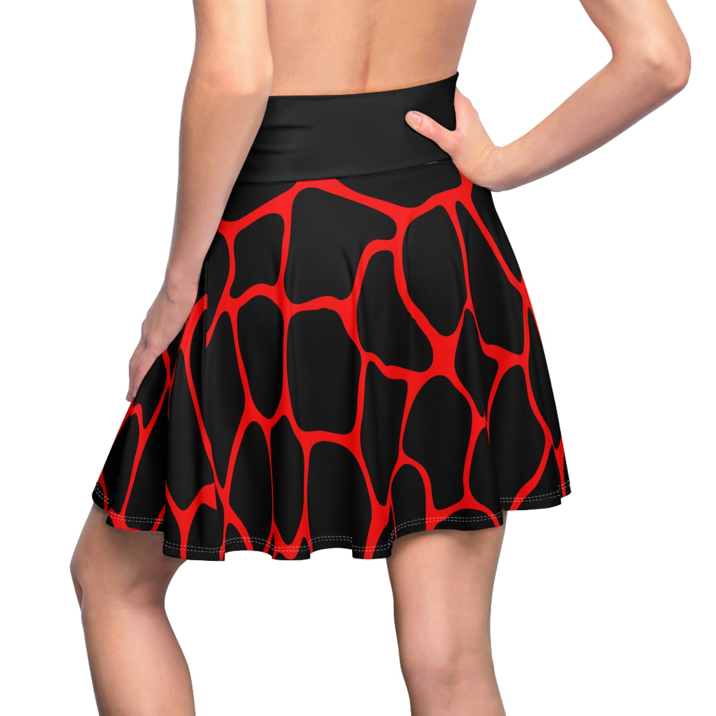 Battle Box High Waist Women's Skater Skirt-HW